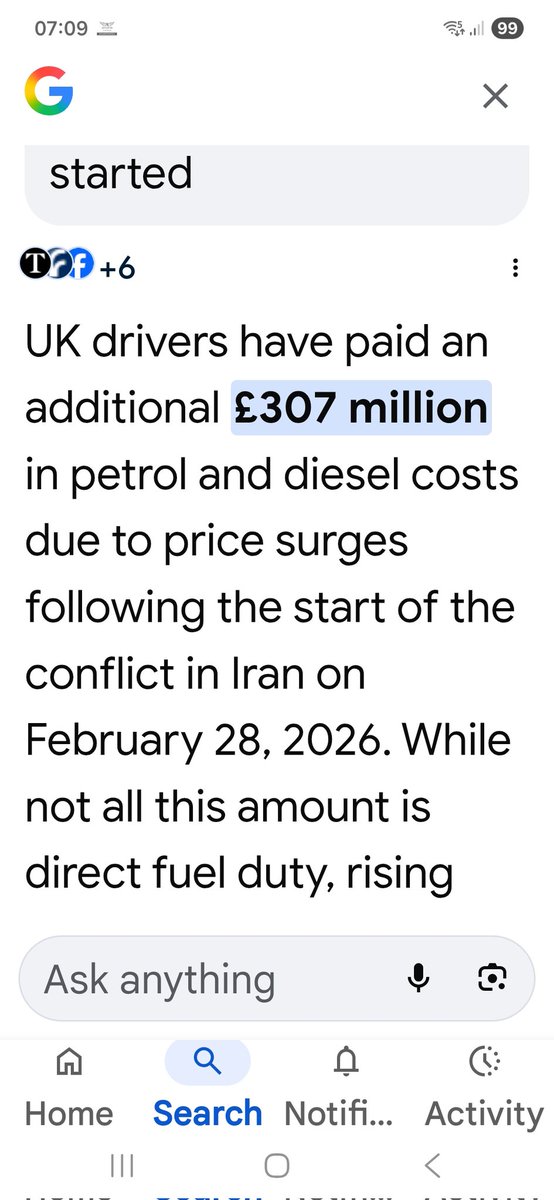 And starmer wants to stop the war in Iran, he is doing well out of it
