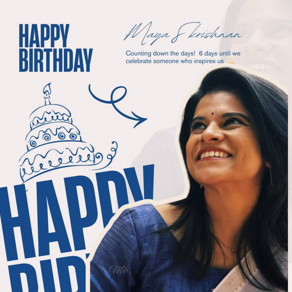 magicmoys610's tweet photo. Celebrating the birthday of the one who constantly inspires 🔥✨...6 days to go... it's her birthday 🎂💐🎉
Sundari ❤️✨
@maya_skrishnan

Always and forever ❤️♾️ 
#MayaSkrishnan #Mayasquad #EndrumMayaNirantharam #Birthday2026 #countdown https://t.co/xEPyOUoptW