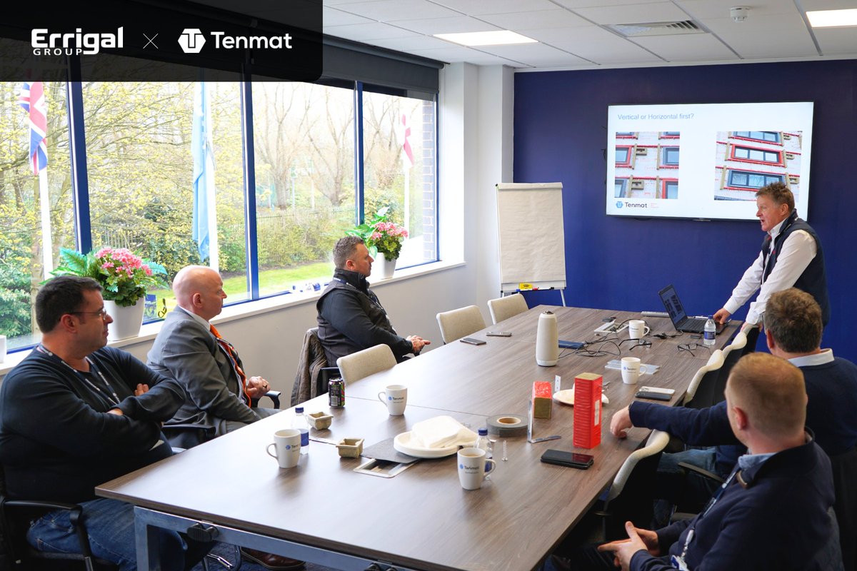 TENMATltd's tweet image. When façade expertise meets fire performance 🔥
Great to welcome Errigal Façades to Tenmat Irlam for a site tour &amp;amp; CPD with Grant Barlow. Top discussions on building safety.
#Façades #FireSafety #CPD #PassiveFire #Construction