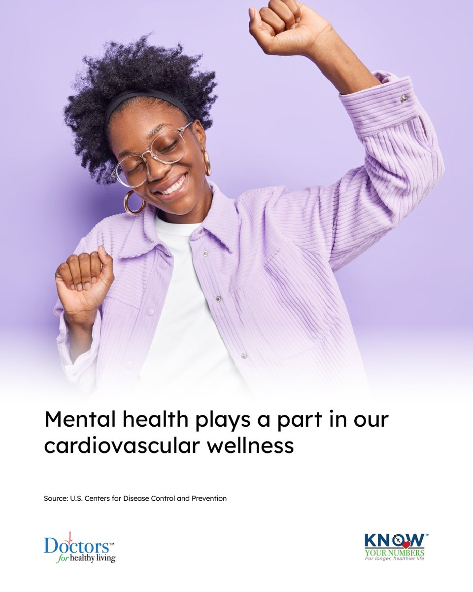 Doctors4HL's tweet photo. Myth: Mental health doesn’t affect your heart.
Fact: Depression, anxiety and long-term stress can raise blood pressure and heart rate over time. Mental well-being supports heart health. #KnowYourNumbers https://t.co/BS8tAaJd4e