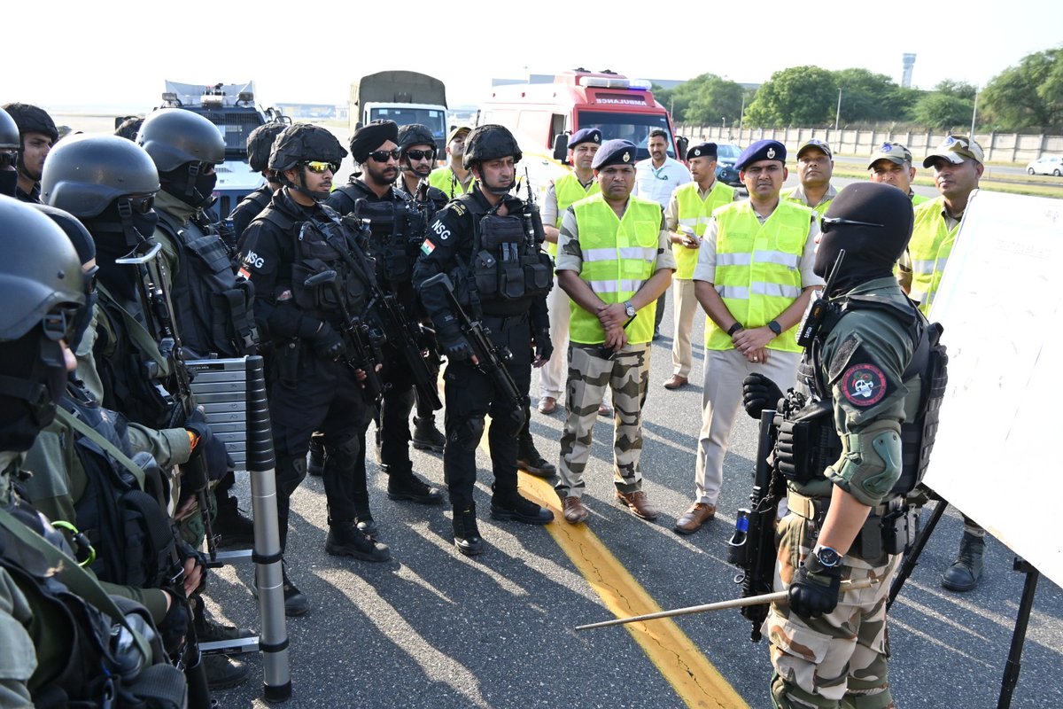High-Intensity Anti-Hijacking Mock Exercise Conducted at IGI Airport ️ ...