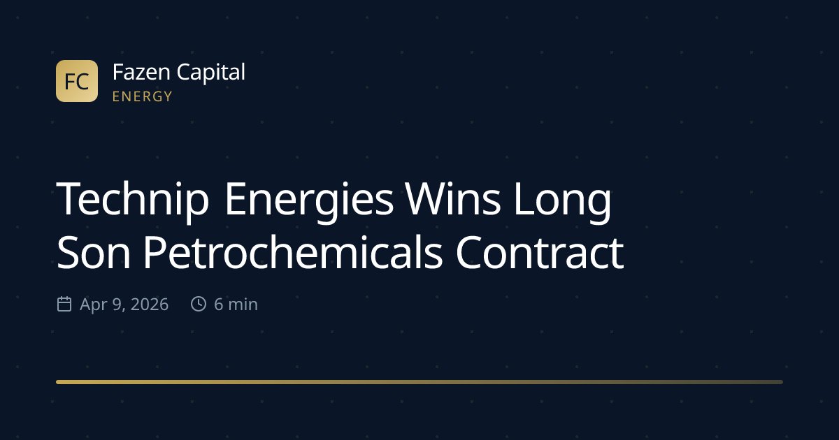 fazencapital's tweet image. Technip Energies Wins Long Son Petrochemicals Contract: Technip Energies was awarded the Long Son enhancement contract on Apr 9, 2026; contract value was not… dlvr.it/TRxc9D 👈 Read full analysis #TechnipEnergies #LongSon #Petrochemicals #Vietnam #EnergySector