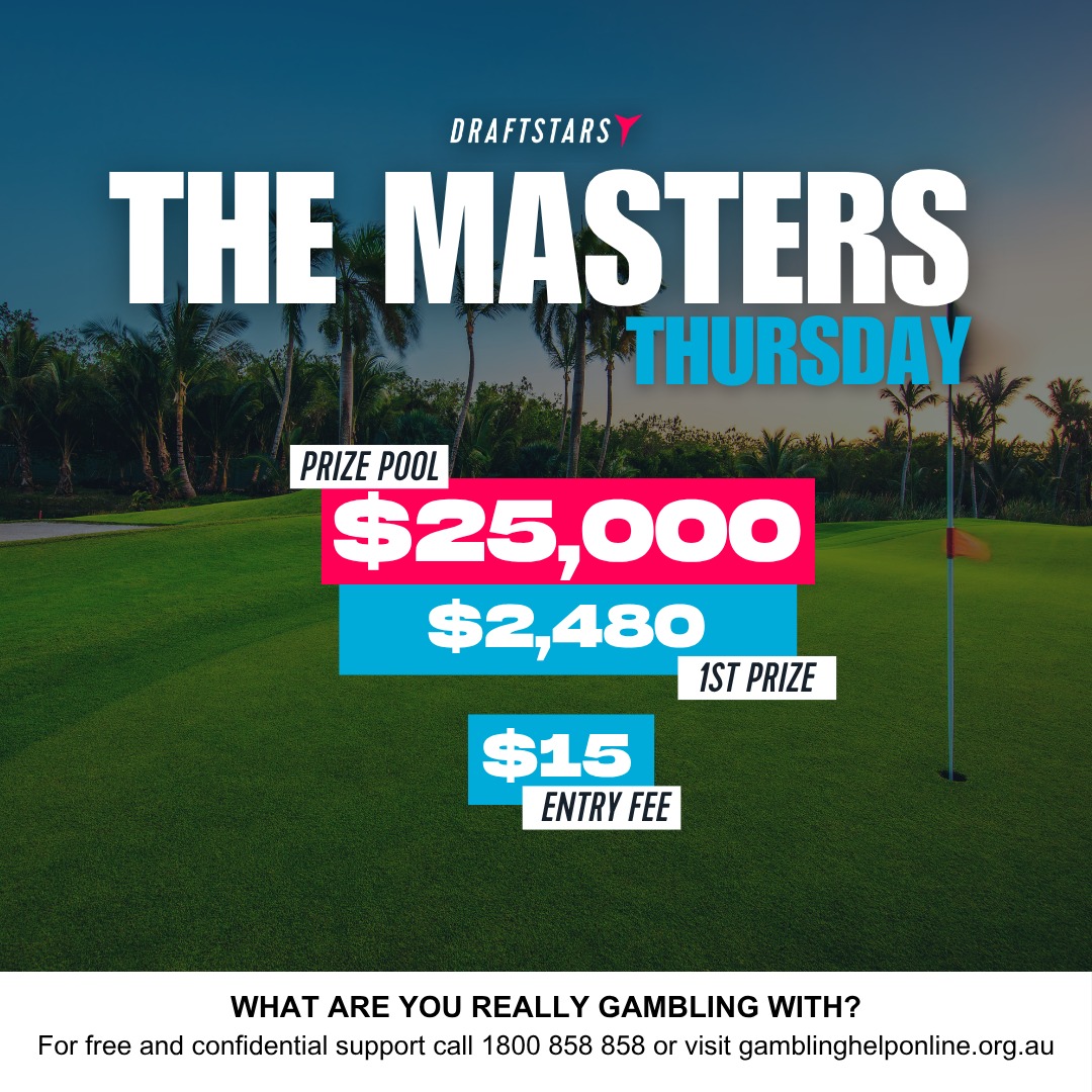 DraftstarsAU's tweet photo. It's #Masters Day!!! ๐๏ธ
Do you have your team ready for tonight?
#Draftstars is your place to be for Daily Fantasy Golf!