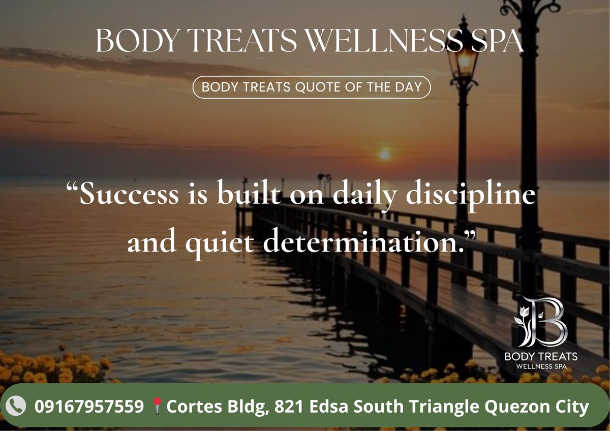 bodytreatsQC's tweet image. This Thursday, stay committed even when no one is watching. That’s where real growth happens.

#Discipline #SuccessJourney #StayFocused