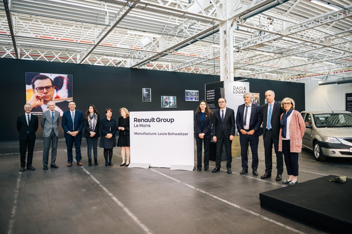 Prefet72's tweet image. #Industrie | Un hommage fort pour l’industrie sarthoise 🚗

Ce mardi 7 avril, M. Sébastien Jallet, préfet de la #Sarthe, a participé à l'inauguration du site industriel Renault du Mans, désormais baptisé « Manufacture Louis Schweitzer – Le Mans ». Ce changement de nom rend