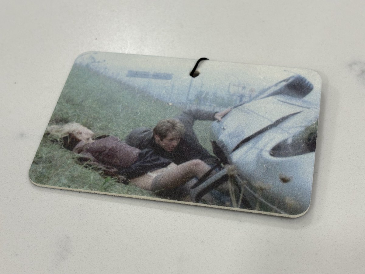 itsspadering's tweet photo. My Crash (1996) car air freshener finally came. https://t.co/tSPY6CGt34