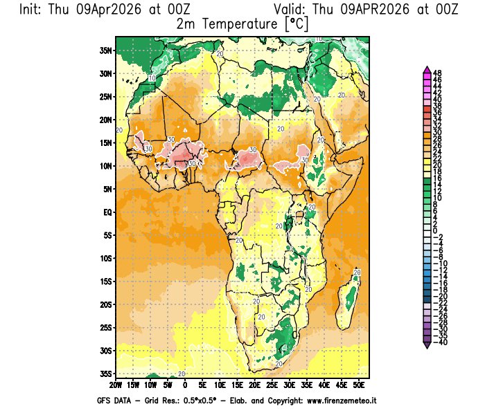 firenzemeteoit's tweet image. #Mappe #meteo Africa: #temperature, #geopotenziali, #pioggia, #venti. Modello di previsione: #GFS.
Link ITA: firenzemeteo.it/maps/gfs-tempe…
            
#Weather #maps of Africa: #temperatures, #geopotentials, #rain, #winds. Forecasting model: #GFS.
Link ENG: firenzemeteo.it/en/maps/gfs-te…