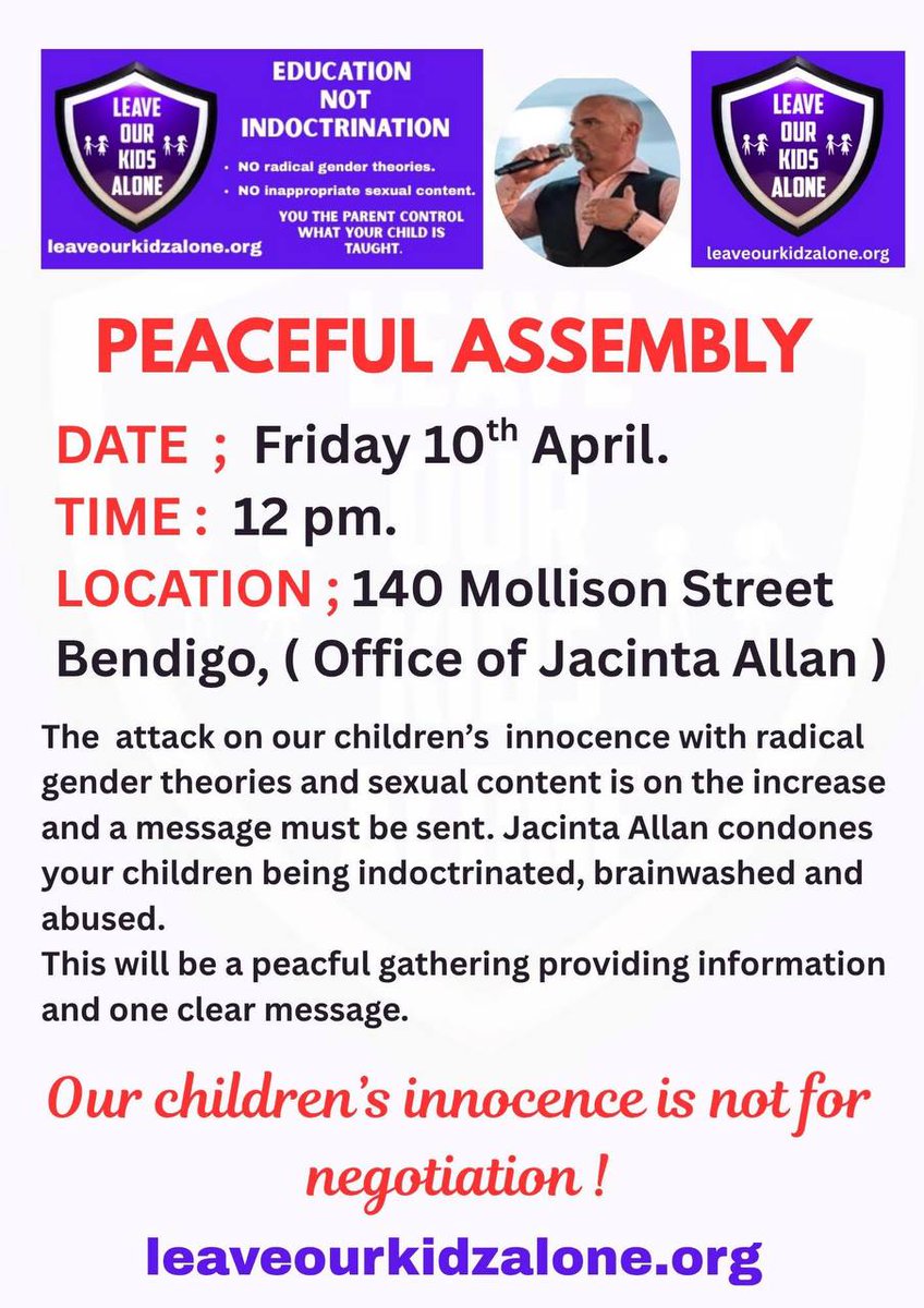 CookersOzStyle's tweet photo. Craig Cole and his Cooker mates journey to Bendigo to hold a protest in front of Jactina Allan's office tomorrow afternoon. https://t.co/jp2ndknIt7