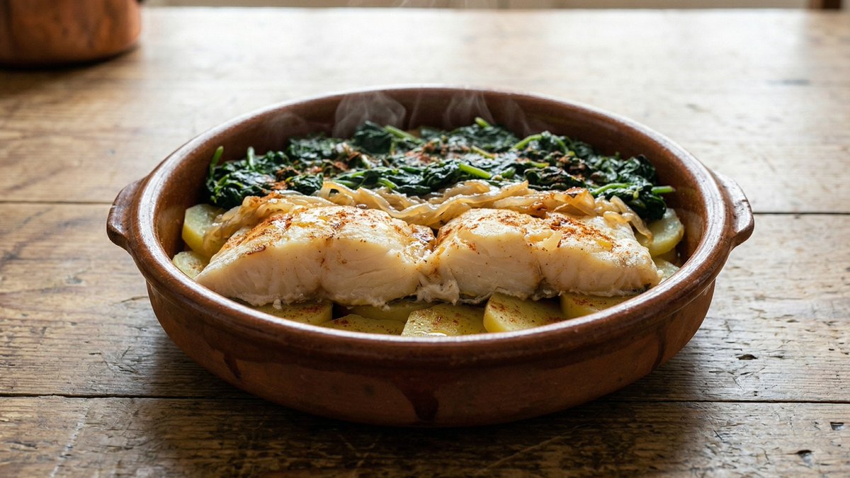 comerbeber's tweet image. Bacalao al estilo de Alcántara: capas de patata, bacalao dorado, cebolla caramelizada, espinacas, condimentadas con pimentón de la Vera y tocino fundido.

👉 comerbeber.com/receta/bacalao…

#bacalao #Extremadura #recetas #CocinaEspañola