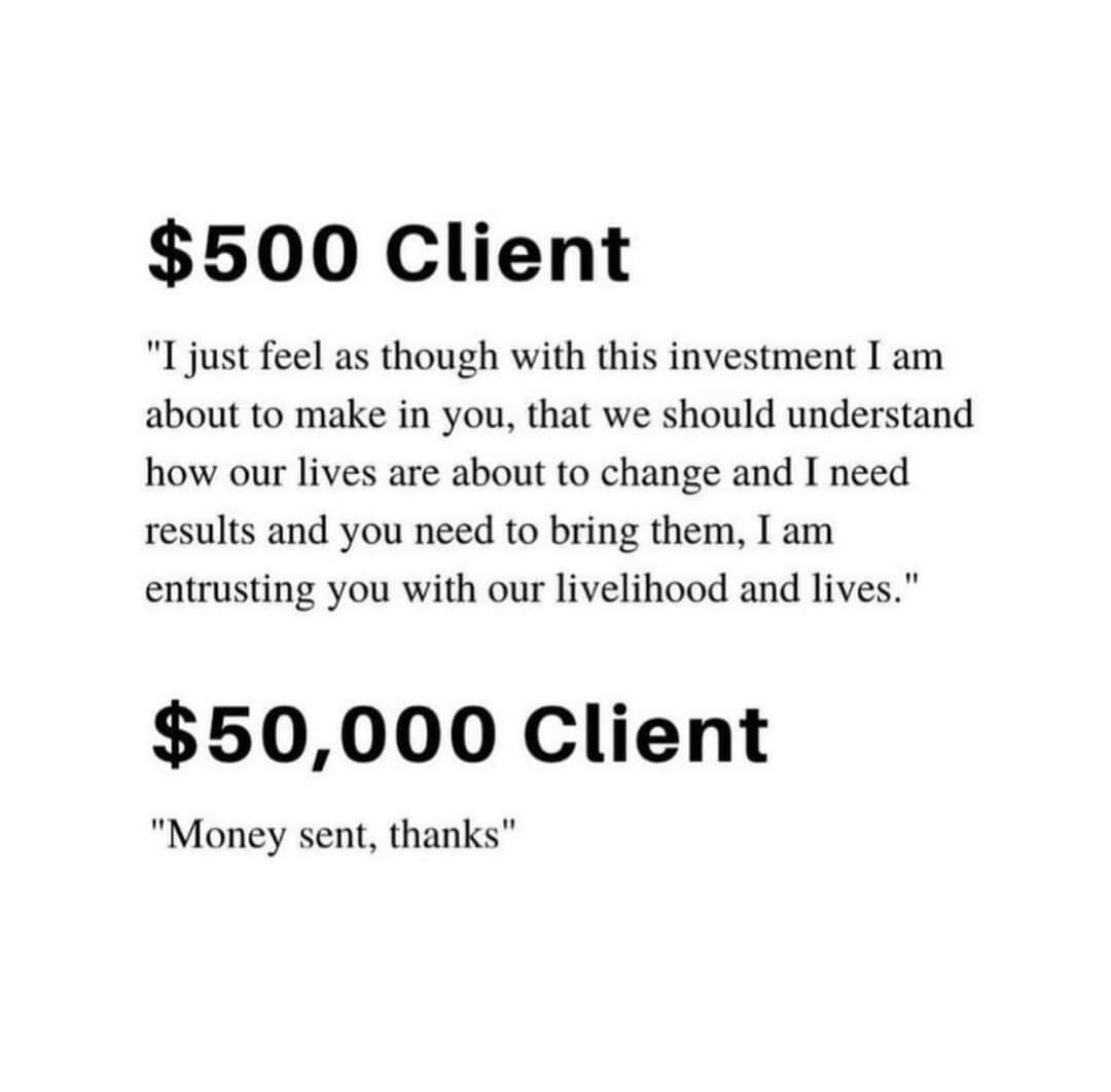 anyone else agree that the bigger the client the easier they're to work with?