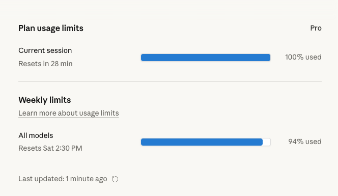 thinkthenbuild's tweet photo. @trq212 Hi, I'm facing issue of the usage limits and I have been trying to connect with help but its not happening. I'm not using one account that often but the usage limits keep growing up with out any usage. And weekly limit is almost 94%. 2 days back it was around 54% @claudeai https://t.co/haClplo0kr