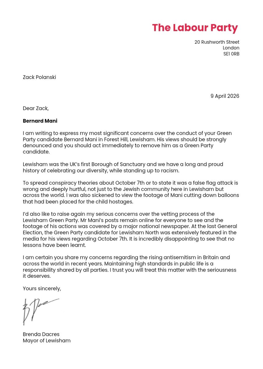 Lewisham Labour tweet media