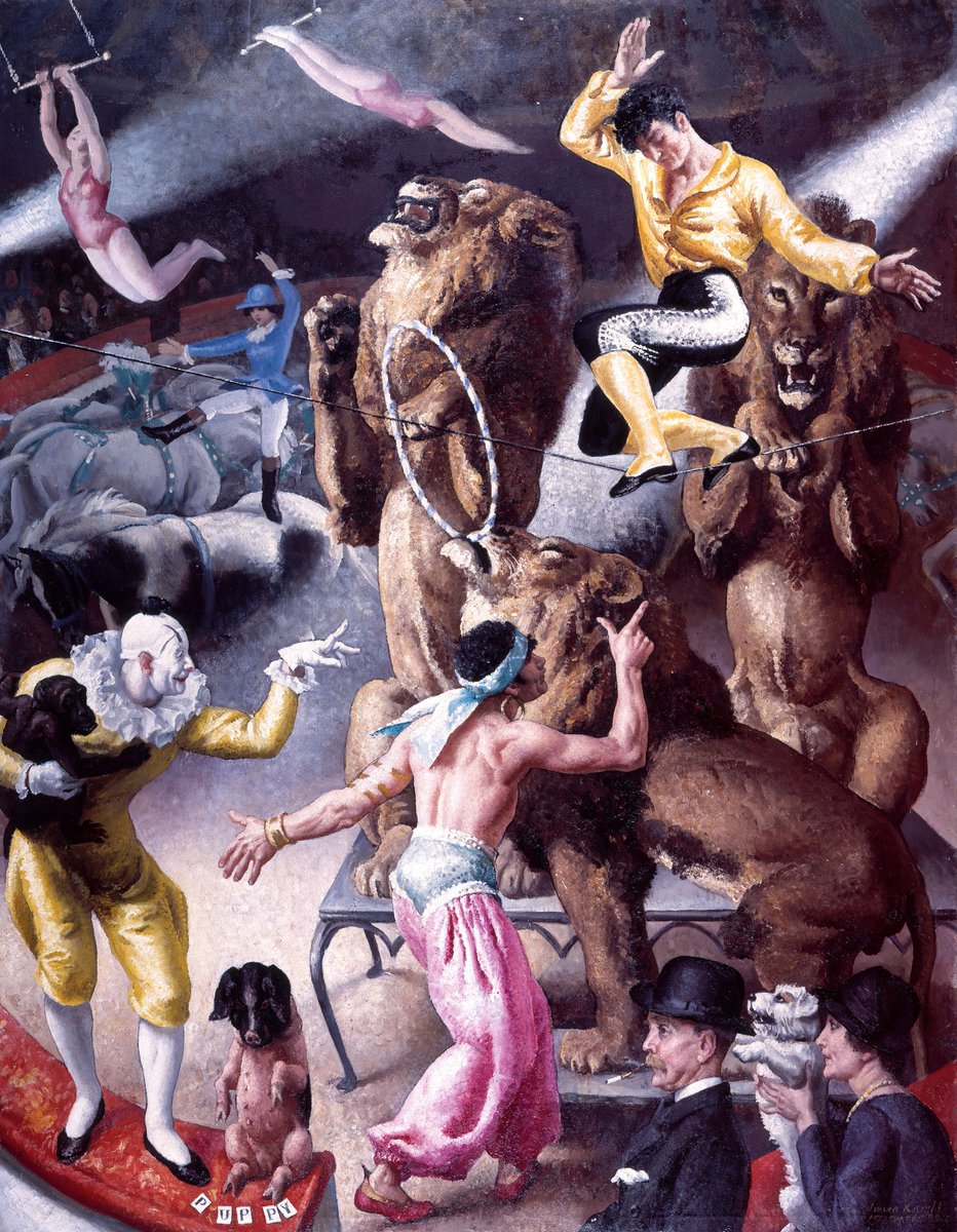 PhilipWilsonPub's tweet image. Happy #WorldCircusDay! 🎪🤹

#LauraKnight was enamoured with the #circus and made copious drawings and paintings both behind the scenes and of glittering spectacles.

Learn more in our book with @MK_Gallery: bit.ly/3TIUC6C

Photo: Dundee Art Galleries and Museums