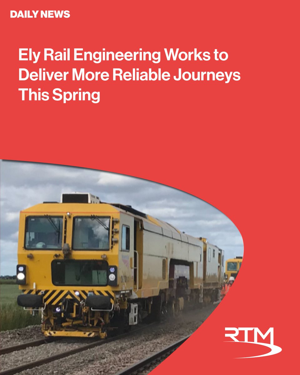 thertmnews's tweet image. 🚧 BIG RAIL WORKS AT ELY 🚧

From 25 April, major track renewals at one of the UK’s busiest rail junctions will boost long‑term reliability – but weekend disruption is expected.

Read more: railtechnologymagazine.com/articles/ely-r…

@networkrail  @greateranglia  @GNRailUK 
#Ely #RailEngineering