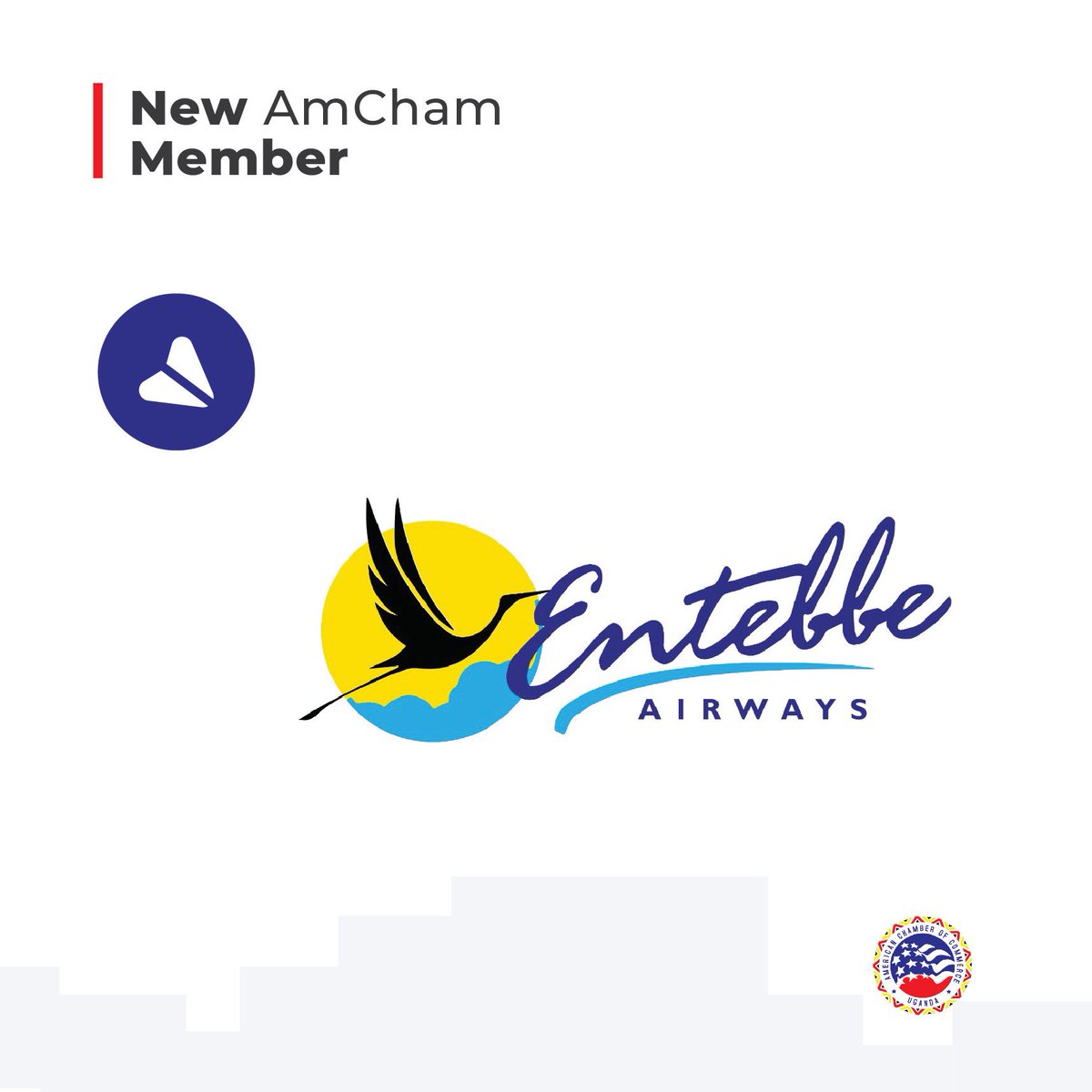 AmChamUganda's tweet photo. New Member Alert!
We’re excited to welcome Entebbe Airways to the AmCham Uganda network.
Their commitment to strengthening regional connectivity and aviation excellence supports Uganda’s growing business and travel ecosystem.
Welcome aboard ✈️
#AmChamUganda
#NewMember https://t.co/sCNH9hX2nT