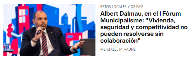 Simpàtic recordatori que l'amic Albert, abans de passar a l'Ajuntament i després a la Generalitat, trevallava per Barcelona Global

Col·laboració = privatització