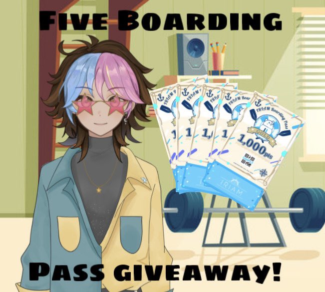 What’s this?! A giveaway for FIVE GOLD boarding passes?! These will give you points so you can redeem gifts to send to me (PLEASE PLEASE PL-) or another streamer! 
To join all you gotta do is:
1. Follow me
2. Rt
3. Give me a workout (no pushups)
Ends tomorrow by 5 PM PST
#Iriam