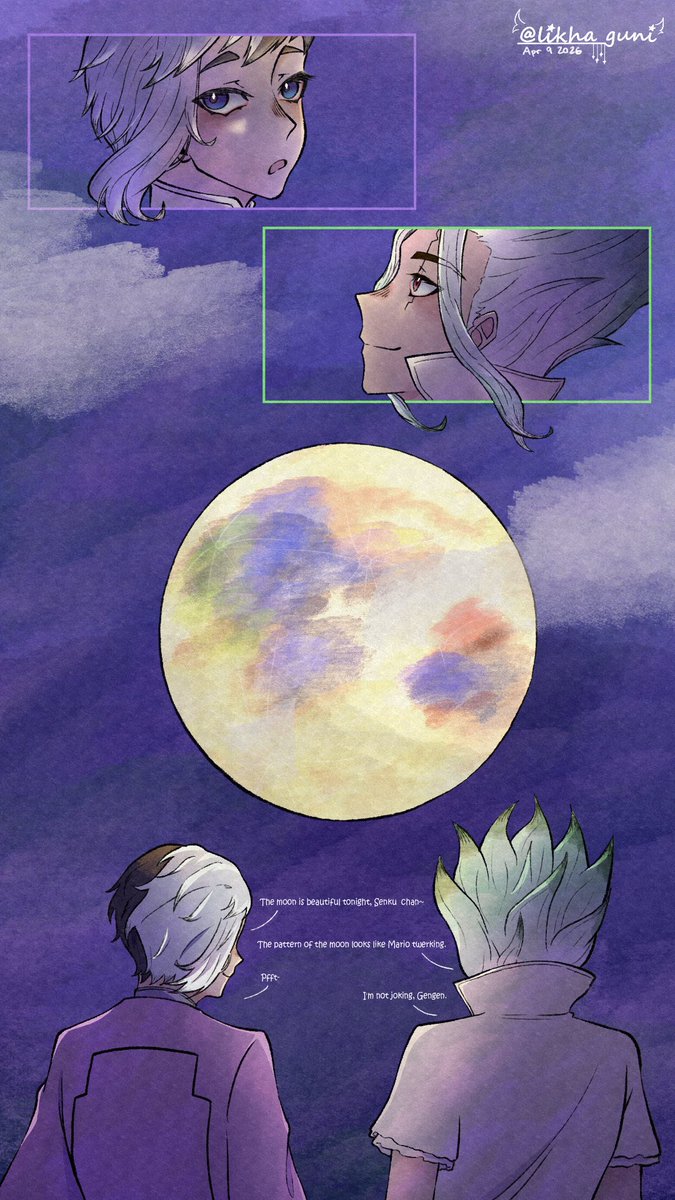 likha_guni's tweet image. 💚🌝💜#sengen #dcst #moon