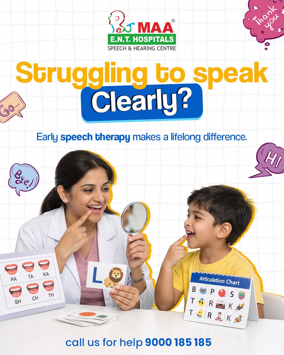 maaenthospitals's tweet image. Speech delay isn’t “just a phase.”
Early therapy can build confidence &amp;amp; communication for life.
📞 9000 185 185

#SpeechTherapy #EarlyIntervention #ChildDevelopment #MAAENTHospitals