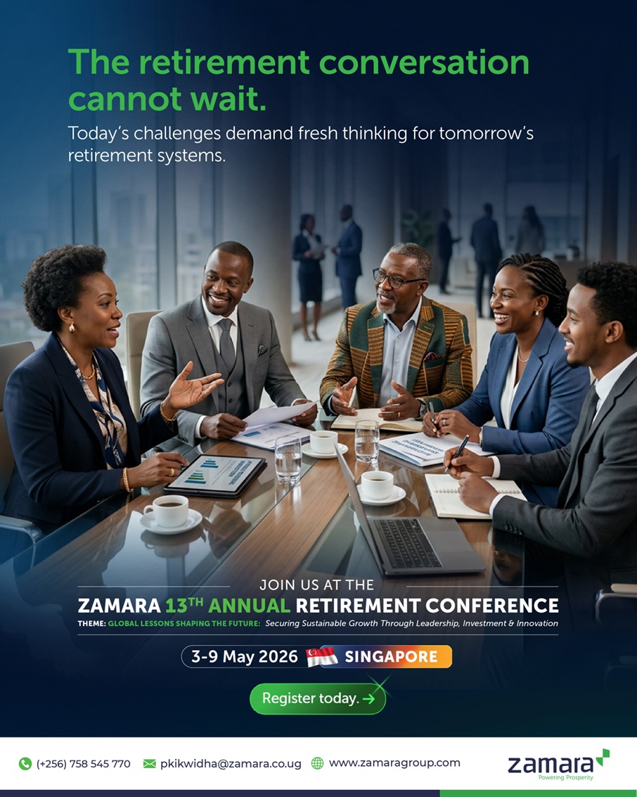ZamaraUganda's tweet photo. Are you ready to redefine retirement outcomes? Trustees and Institutional leaders are invited to the Zamara Retirement Conference where decisions meet lasting impact. Reach us on pkikwidha@zamara.co.ug to book your spot.
#RetirementConference
#BetterWithZamara https://t.co/XPcqDDgjad