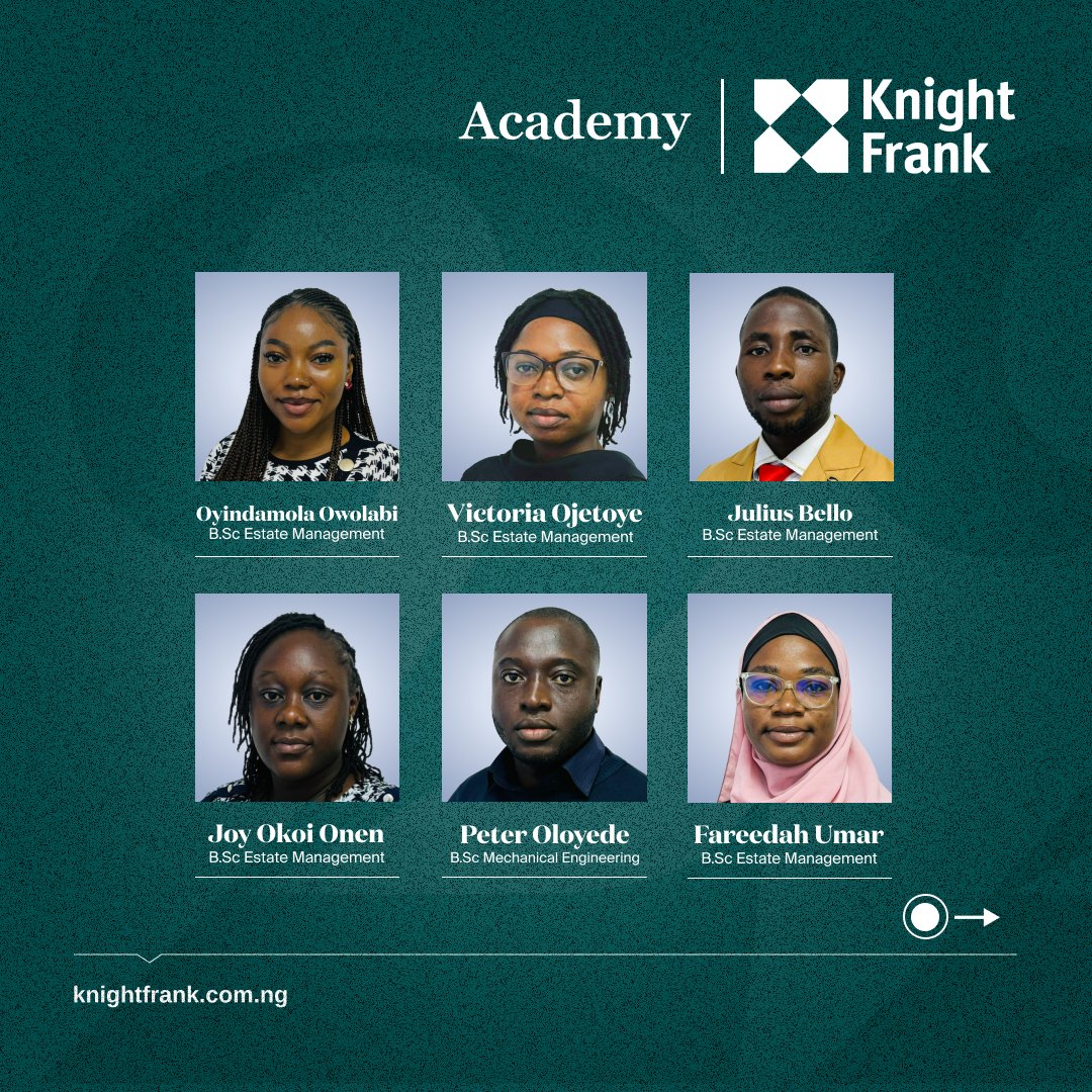 knightfrankng's tweet photo. We are excited to welcome 22 young graduates into Cohort 4 of the #KnightFrankAcademy
They will spend the next 4 months developing real-world skills across valuation, brokerage, property & facility management. Watch their journey unfold.
#FutureProfessionals #RealEstateCareers https://t.co/BvHQMFwkB7