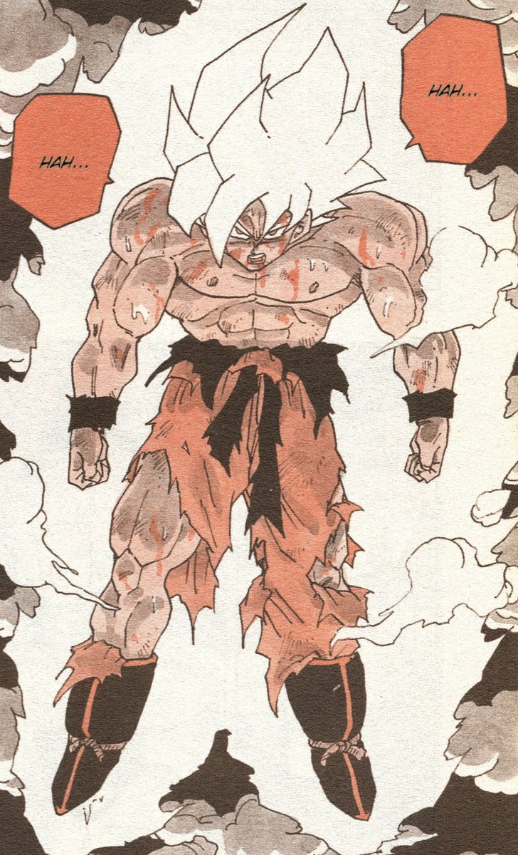 超サイヤ人の瞳の色は緑だけど、読み切りカラーの赤白の彩色は何故ここまで魅力的なんだろう