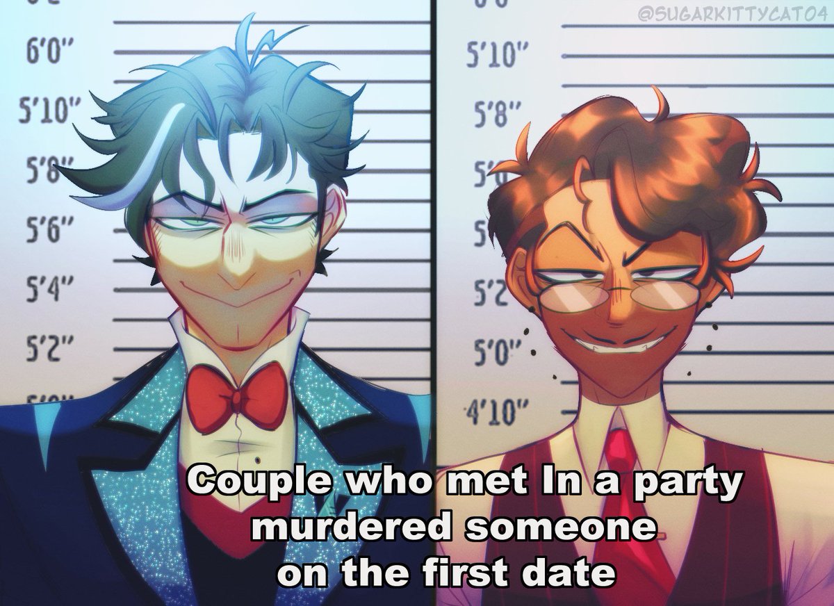 sugarkittycat04's tweet photo. There first date.
#Murdermedia #hazbinhotelart https://t.co/xOWoOSYBtH