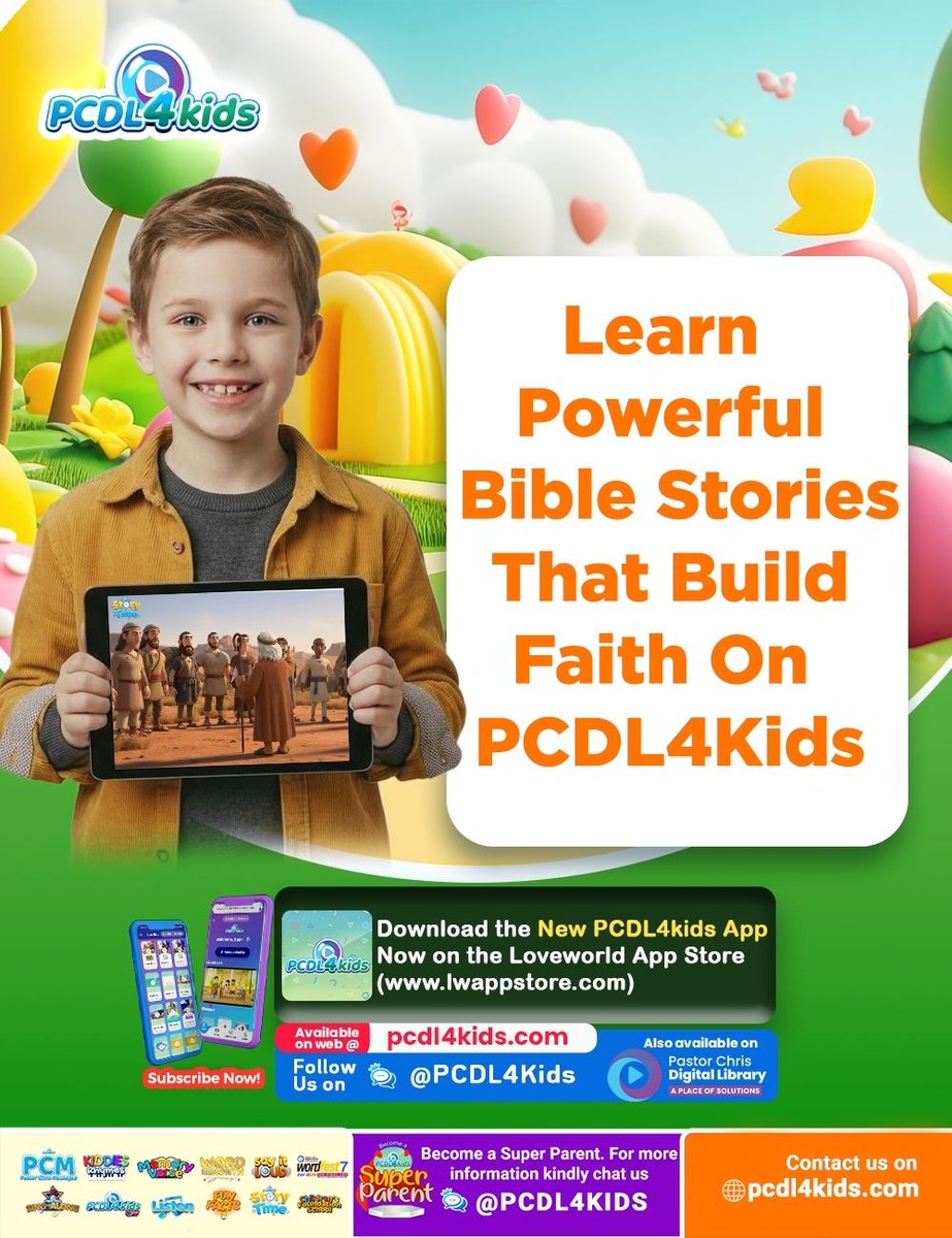 PCDL4Kids's tweet photo. Give your child more than just stories — Help them manifest in truth and shape their minds, preparing them for the Rapture. 

On #PCDL4Kids, Bible stories come alive with clear lessons on faith, love, courage, obedience  and more

Watch now: https://t.co/Cb0S0RfBWH
Also on #PCDL. https://t.co/4k1l3b8YPB