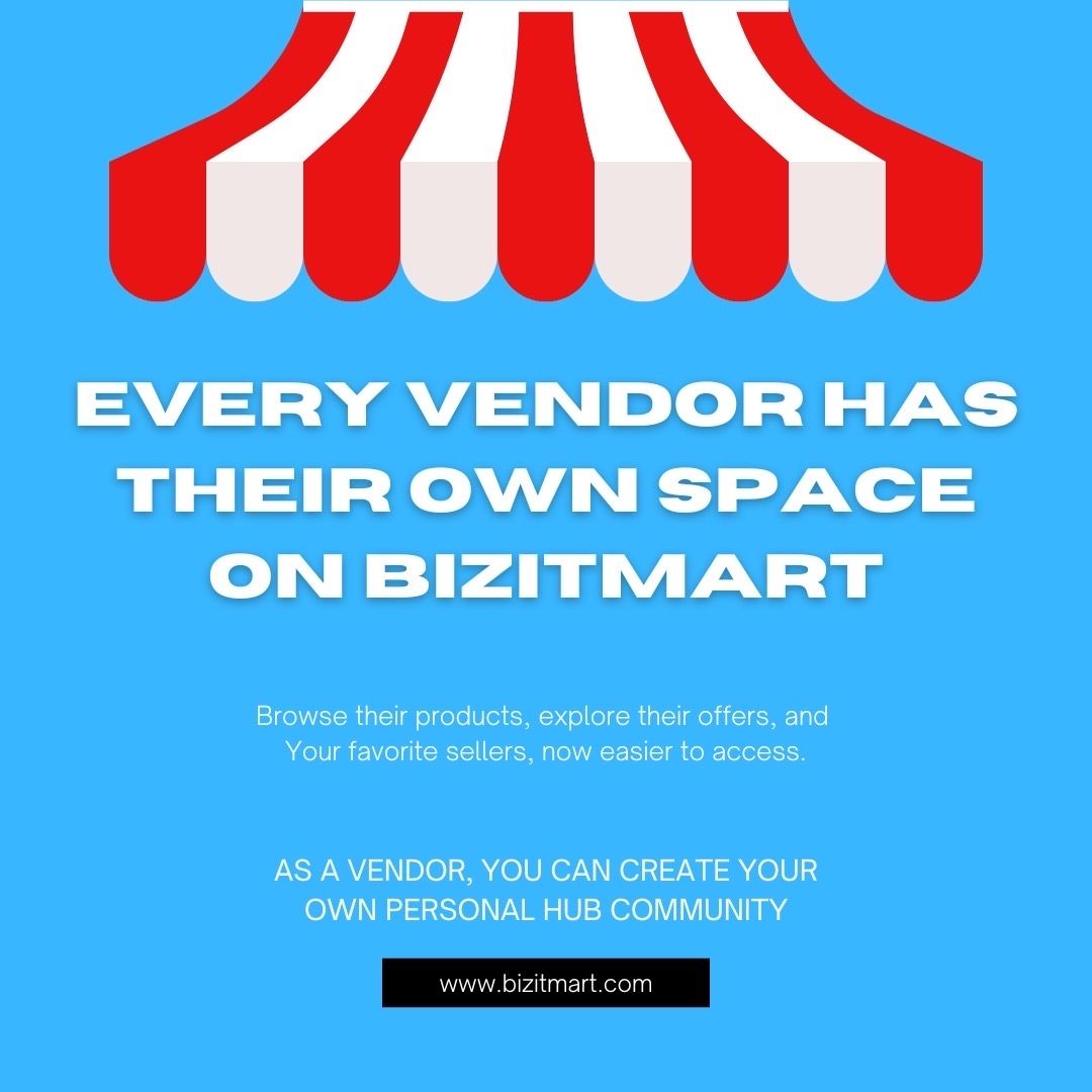 BizitMart's tweet photo. On Bizitmart, every vendor gets a dedicated space to showcase their products, connect with buyers, and grow their business with ease.

Browse your favorite sellers, explore their offers, and discover more—all in one place.

Ready to build your own hub and community?
Start today! https://t.co/eZZC8wkFhB