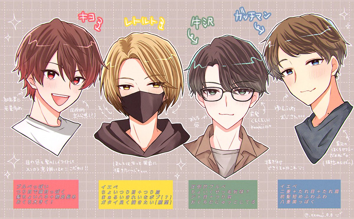 わたし的🔝4️⃣描き分け2026ver.(？)