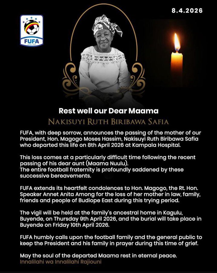 KawempeClub's tweet photo. The Valley Warriors family extend our heartfelt condolences to Eng. @MosesMagogo &amp; his family on the passing of his beloved mother.
We stand with you in this moment of grief and pray that Allah grants you strength, patience, and comfort during this difficult time. May her RIP. https://t.co/EA4y8DBavr