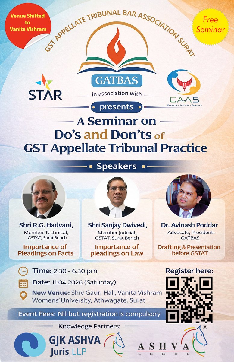 GST Appellate Tribunal Bar Association Surat tweet media