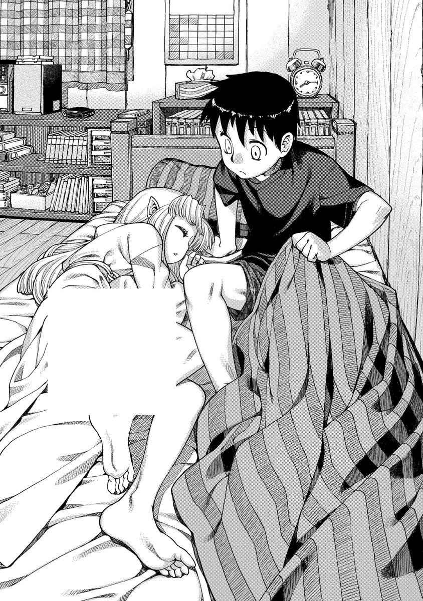 付喪神少女がノーパンで一緒に寝てた。
(つぐもも1巻1話) 