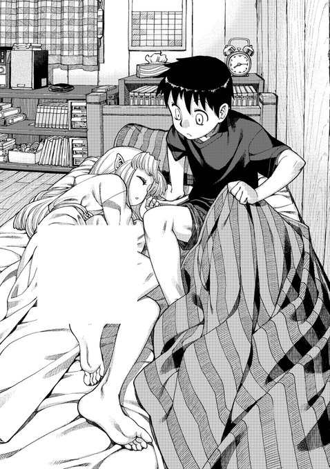 付喪神少女がノーパンで一緒に寝てた。
(つぐもも1巻1話) 