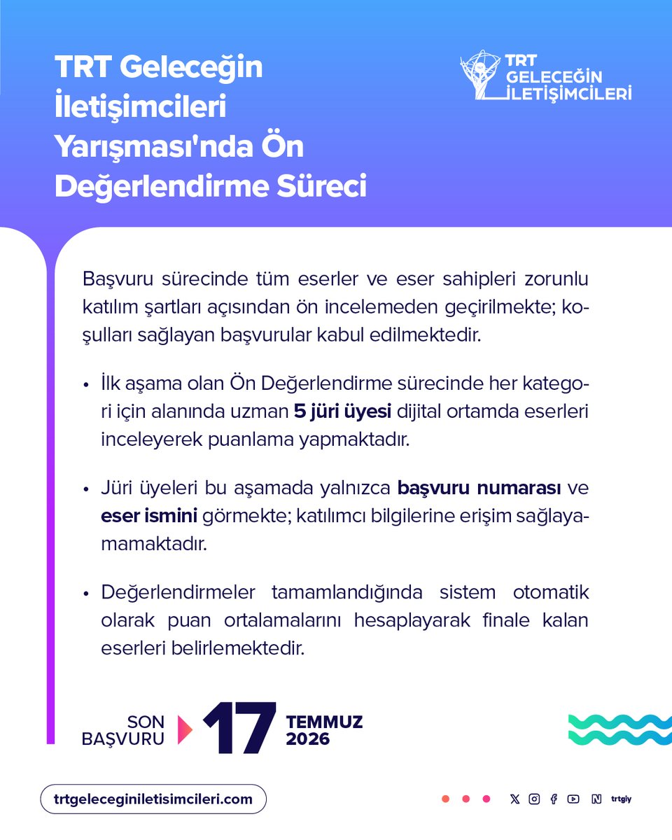 TRT Geleceğin İletişimcileri Yarışması tweet media