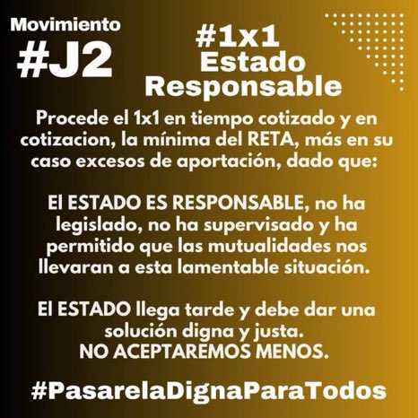 Cuando se va a reunir con <a href="/MovimientoJ2/">@Movimiento#J2</a>?Lleva 3 años pidiéndolo y ni contesta
Por qué no sigue trámites la Ponencia para modificar LGSS y acabar con la desprotección de 100.000 mutualistas alternativos?

Está bloqueada 

Rodillo?

 <a href="/gpscongreso/">PSOE Congreso</a> <a href="/sumar/">Sumar</a>? 

#Transaccional1x1yTodosJ2