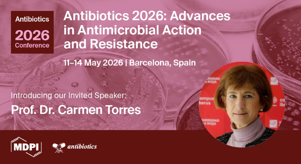 sciforum's tweet image. We’re excited to welcome Prof. Dr. Carmen Torres Manrique as an #InvitedSpeaker at #Antibiotics2026 🎤

A #ClinicalMicrobiology specialist and Full Professor at the @UniversityofLaRioja (Spain), Prof. Torres leads the #AntimicrobialResistance, #FoodSecurity and #PublicHealth