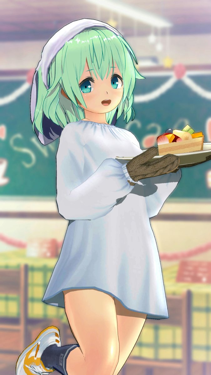falnetta7's tweet photo. スモック型のエプロンも実際にあるみたい
#カスタムキャスト https://t.co/RMgrIgs1vu