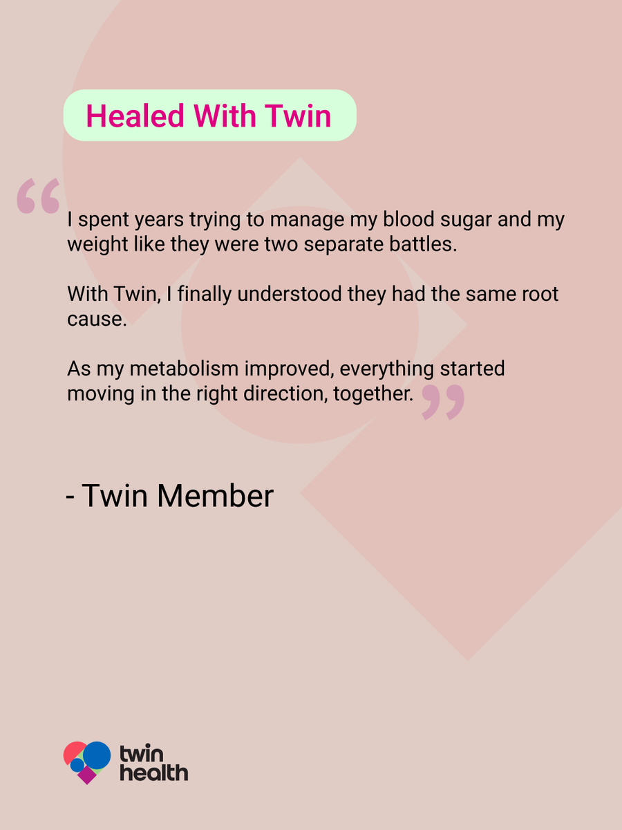 twinhealthindia's tweet photo. For many people, blood sugar and weight feel like two separate fights, but they’re often connected through same underlying metabolic patterns.
Twin Health helps uncover that connection, so progress doesn’t feel divided.
#MetabolicHealth #Type2Diabetes #WeightHealth #TwinHealth https://t.co/jK4U2Sl5Bn