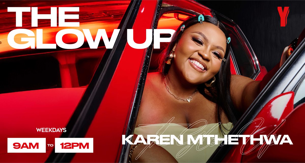 Yfm's tweet image. Good energy and better conversations on #TheGlowUp with @KarenMthethwa from 9AM–12PM. 🔋

#YWorld
