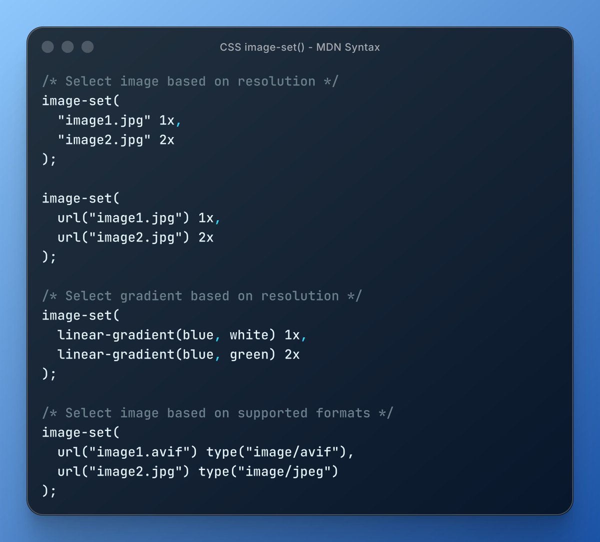 MDN Web Docs tweet media