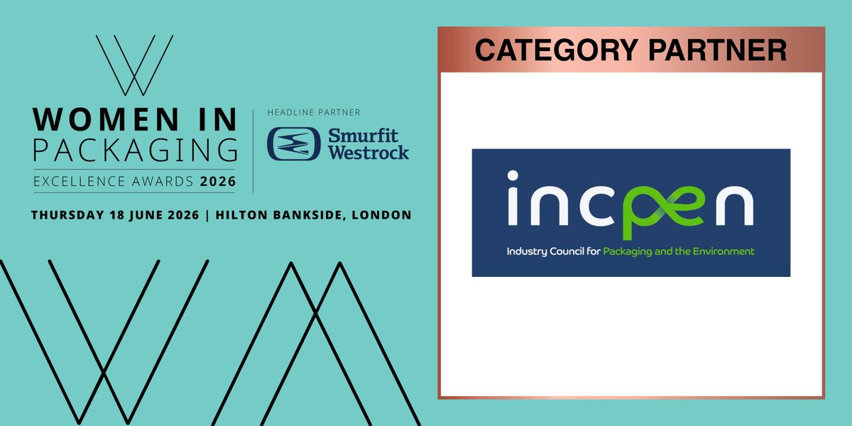 PackNews's tweet image. 🌟 Glad to welcome INCPEN as a Category Partner for the Women in Packaging Excellence Awards 2026

Leading voice in packaging sustainability, recognising those driving meaningful progress across the industry

👉 BOOK NOW q.me-qr.com/u22u8a6s 

#WIPEA26 #WomenInPackaging