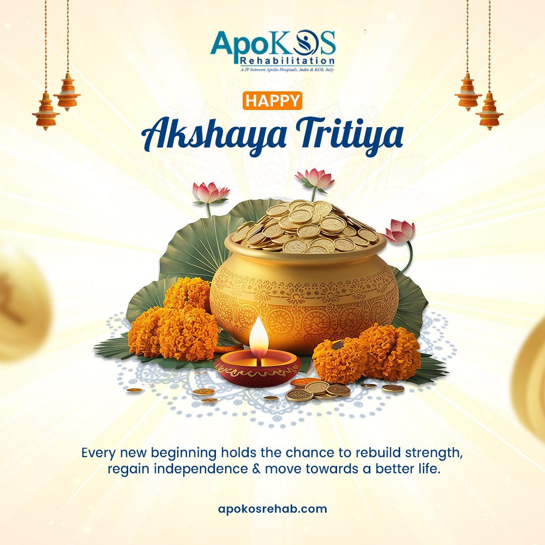 ApoKOSRe's tweet image. This Akshaya Tritiya, 
May new beginnings bring strength &amp;amp; renewed confidence in every step forward.

Wishing you prosperity, health &amp;amp; well-being.
.
.
.
.
.
#AkshayaTritiya #NewBeginnings #HealthAndWellness #RecoveryJourney #ApoKOSRehab