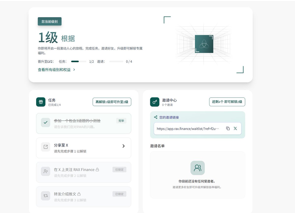 Feng_btc's tweet photo. 融资400万美元 @RaxFinance 空投早鸟

AI 基础设施的 RWA 层，融资：$4M 来自大牌：HashKey Capital、FBG Capital等机构

访问：https://t.co/cQDmE1LI4W
设置：连接钱包 + 验证邮箱
赚取积分：完成任务 

注意：连续签到 4 天即可开箱（Unboxing）

任务答案：Energy RAW / Capital Growth / Twitter X

观点：HashKey 投资的项目通常上市概率很高。早点参与有更多优势哦