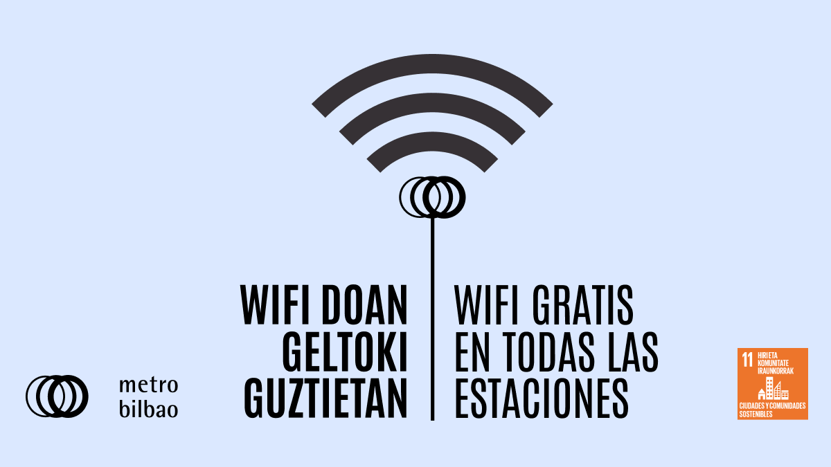 metrobilbaoeus's tweet image. 📶 Metro Bilbaoko geltoki guztietan WIFI-a duzu eskuragarri.

📲 Aktibatu eta nabigatu doan 15 minutuz!

--

📶 Dispones de WIFI en todas las estaciones de Metro Bilbao.

📲 ¡Actívalo y navega de manera gratuita durante 15 minutos!

#MetroBilbao #Metro #WIFI