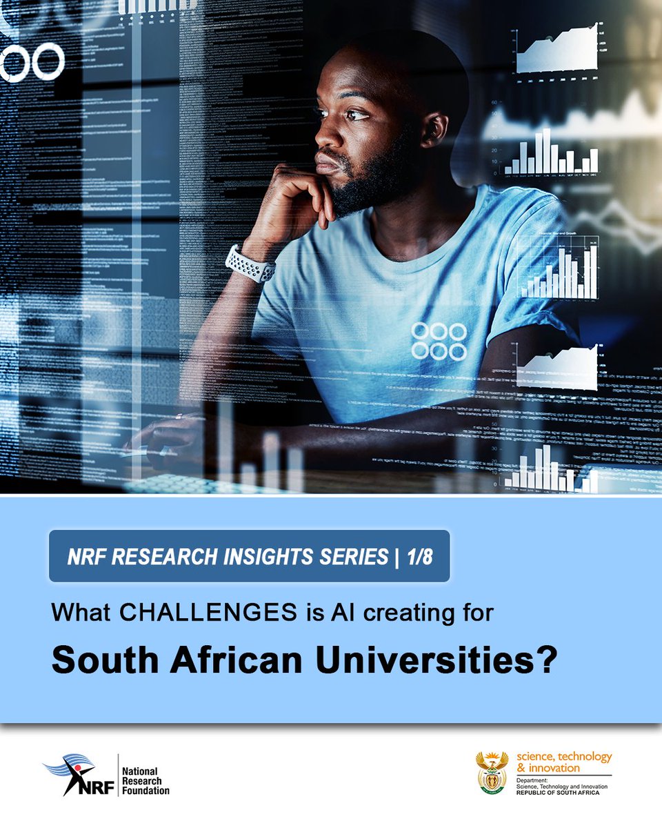 AI is increasingly becoming part of everyday life in SA higher education.

NRF Research Insights (Vol 3: 2026) highlights that while AI presents opportunities for innovation, its integration requires careful reflection &amp; clear guidance.

Full report: nrf.ac.za/wp-content/upl…