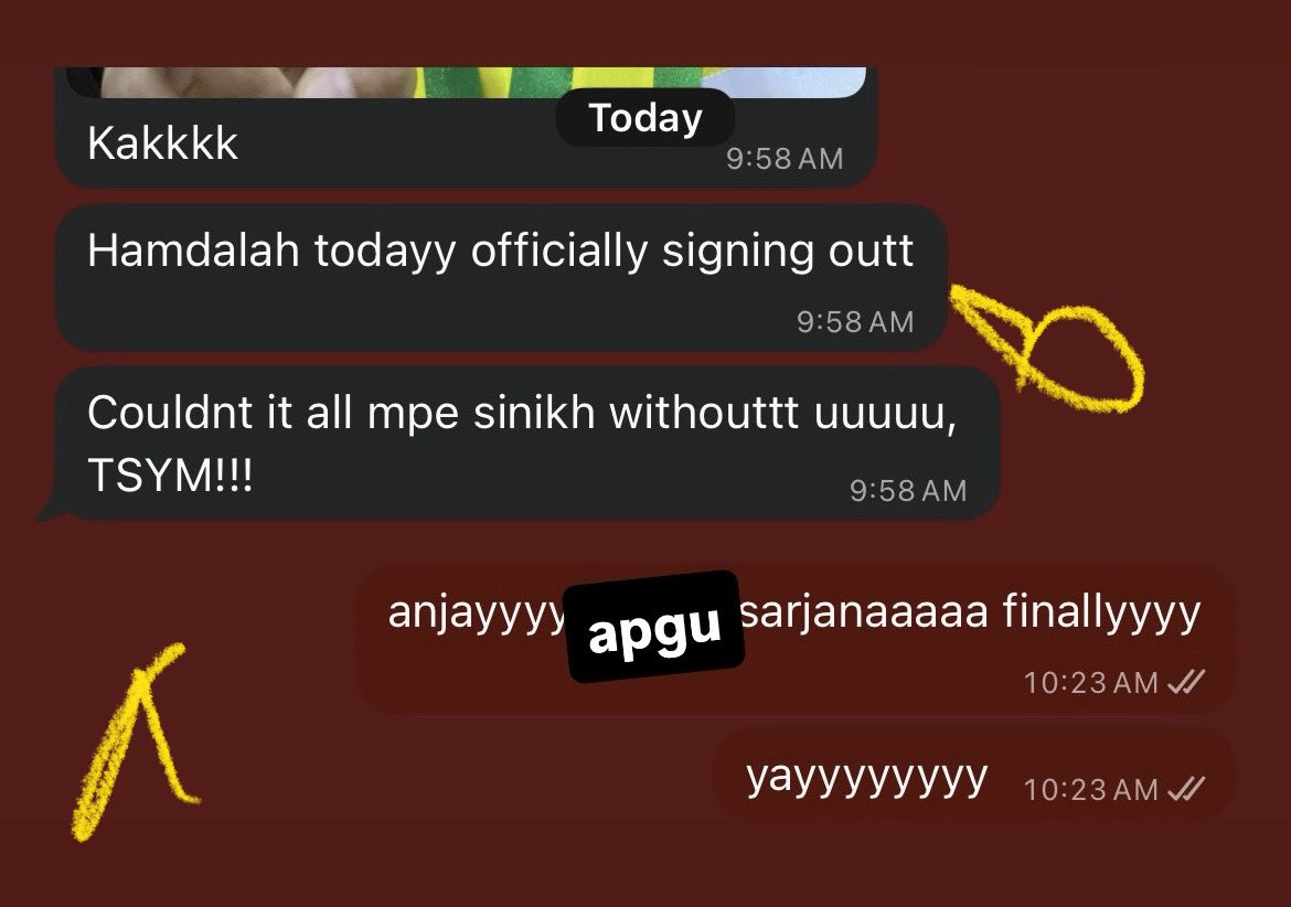 barusan bangettt! temen apgu ada yg wisuda 🩷 dia udah sama apgu dari awal dan bimbingan offline beberapa kali sama apgu jg. huhu thanks bgt dah pake jasa joki skripsi di apgu~