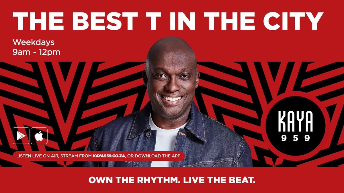 KayaON959's tweet image. Time to get #TheBestTInTheCity with Tbose.

⭐️ #CheckIn
⭐️ #MyTop10At10
⭐️ #TheBlindspot
⭐️ #MyFavouriteLyric

📲WhatsApp 063 688 0959

📻 kaya959.co.za