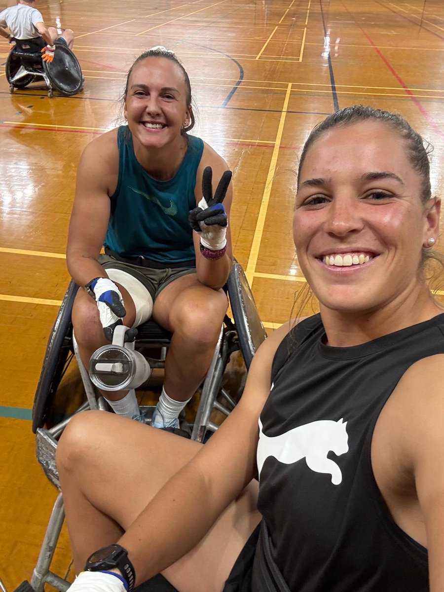 SAWCR's tweet photo. Libbie Janse van Rensburg and Jakkie Cilliers from South Africa Women’s Rugby joined us for a SA WCR training session — jumping into chairs with incredible enthusiasm and adaptability!

Great to see the crossover and support as we continue to grow the game together. https://t.co/c6W6z2xO81