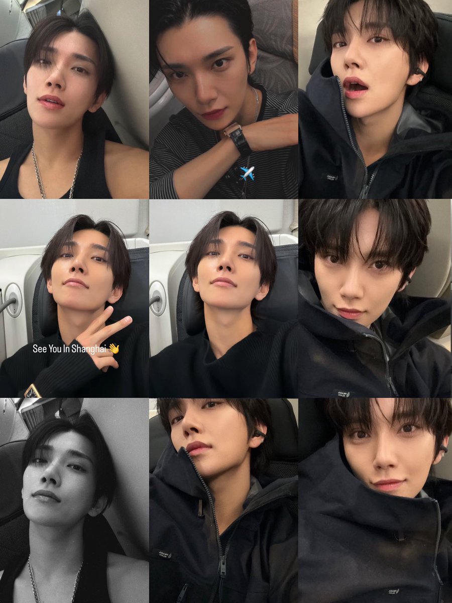 joshua’s airplane selfies ✈️🖤